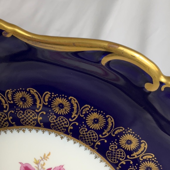 Large Plate JLMENAU Graf Von Henneberg-Porzellan Echt Kobalt - Picture 3 of 5
